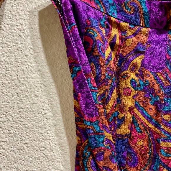 90s Pinnacle long purple design skirt - Picture 3 of 8